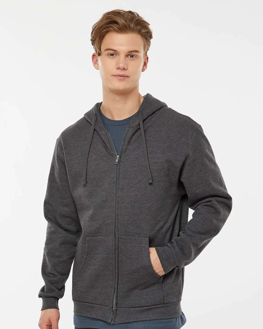 Tultex Unisex Full-Zip Hooded Sweatshirt