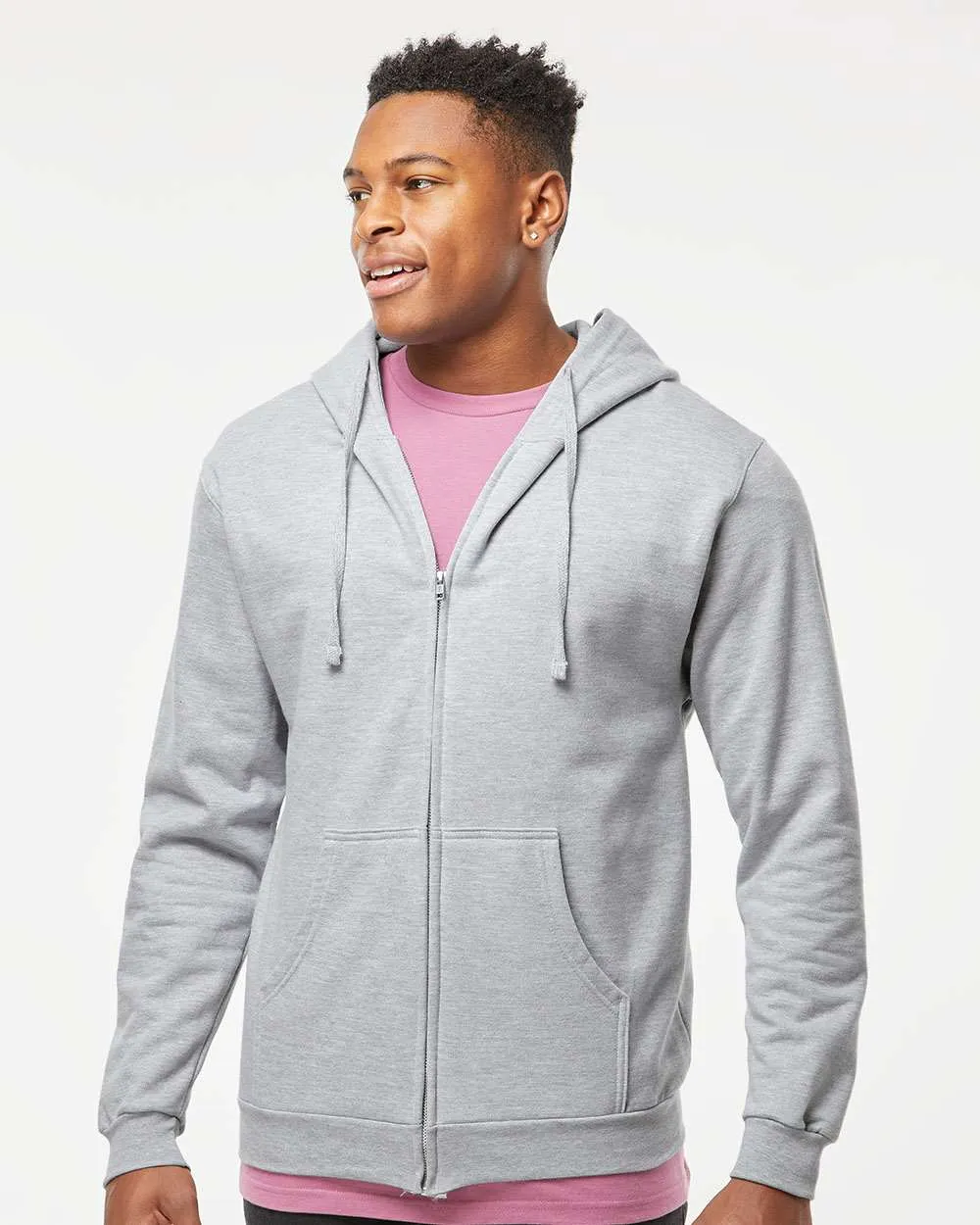 Tultex Unisex Full-Zip Hooded Sweatshirt