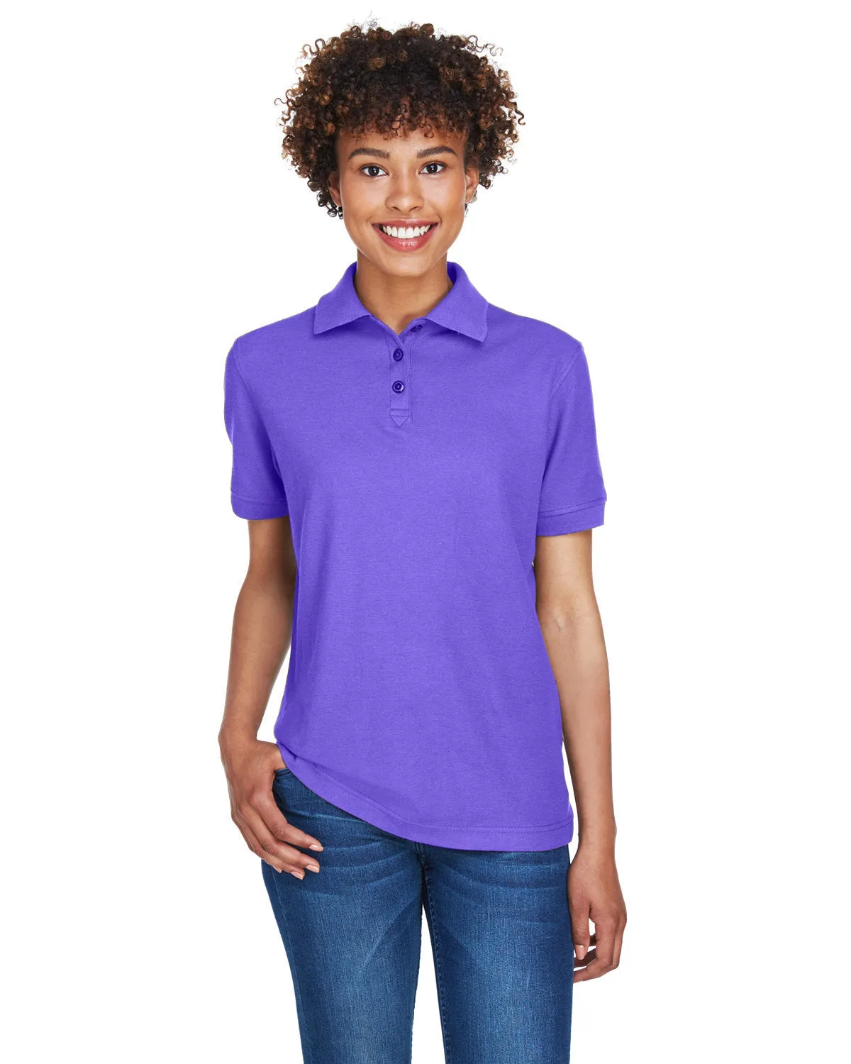 UltraClub Ladies Whisper Pique Polo