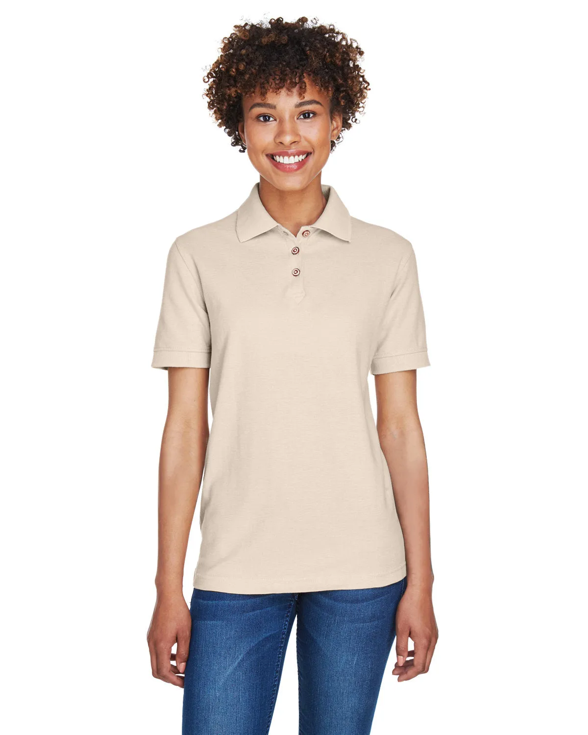 UltraClub Ladies Whisper Pique Polo