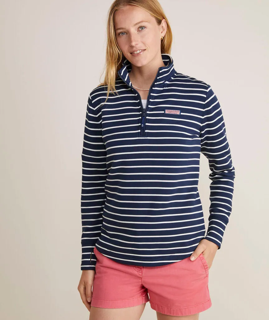 Vineyard Vines Women's Dreamcloth Relaxed Shep Shirt -Stripe - Navy/White