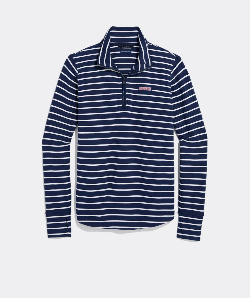 Vineyard Vines Women's Dreamcloth Relaxed Shep Shirt -Stripe - Navy/White