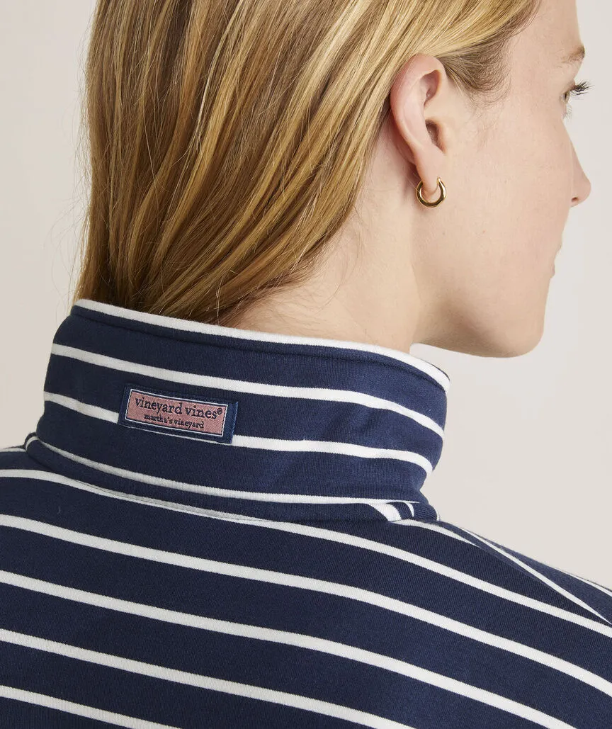 Vineyard Vines Women's Dreamcloth Relaxed Shep Shirt -Stripe - Navy/White