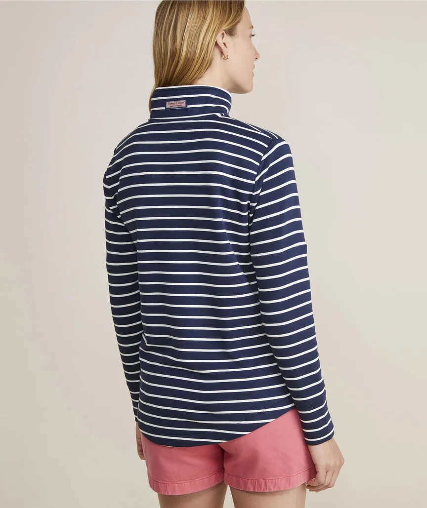 Vineyard Vines Women's Dreamcloth Relaxed Shep Shirt -Stripe - Navy/White