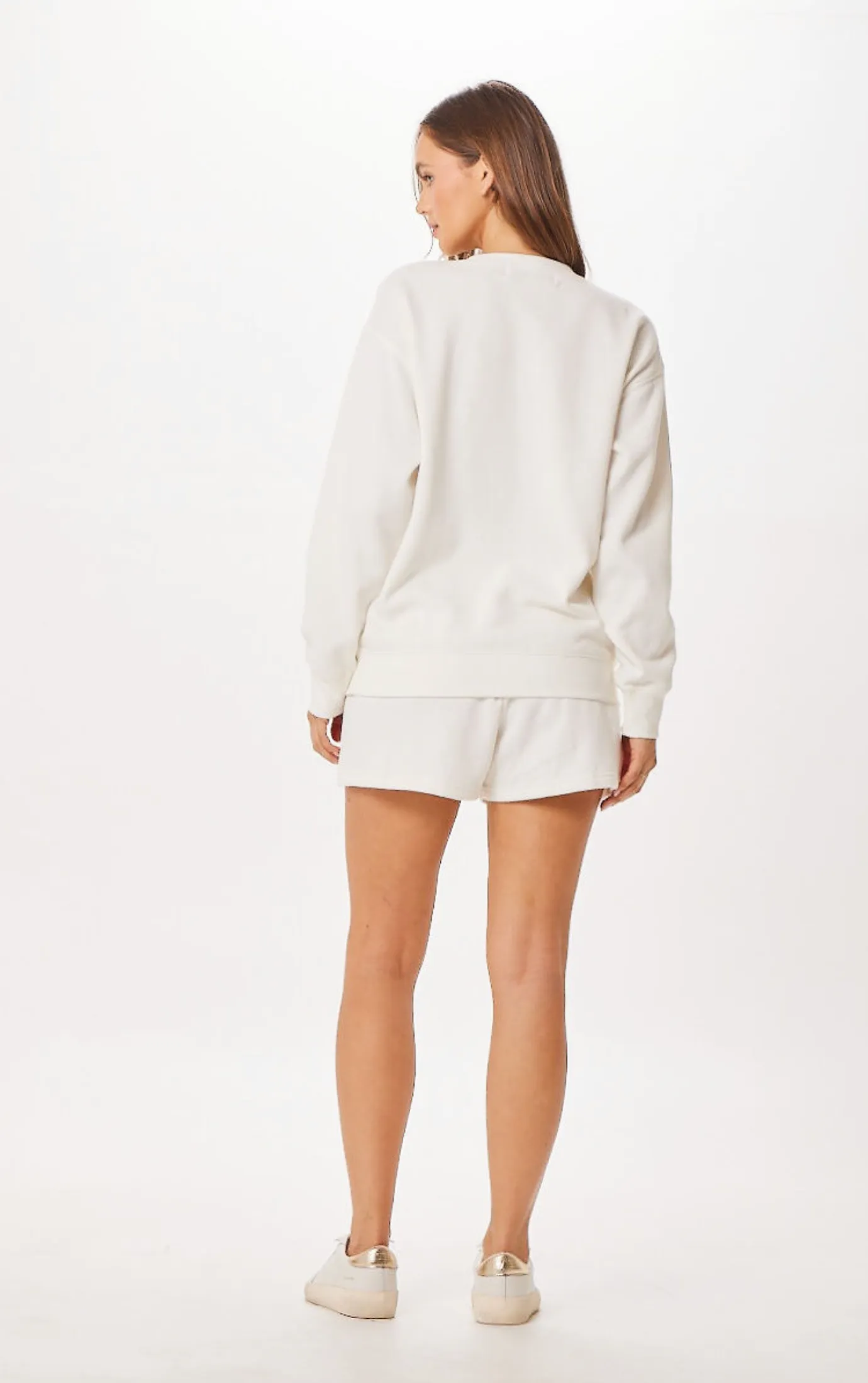 White St. Barth Jet Setter Surf Wash Crewneck