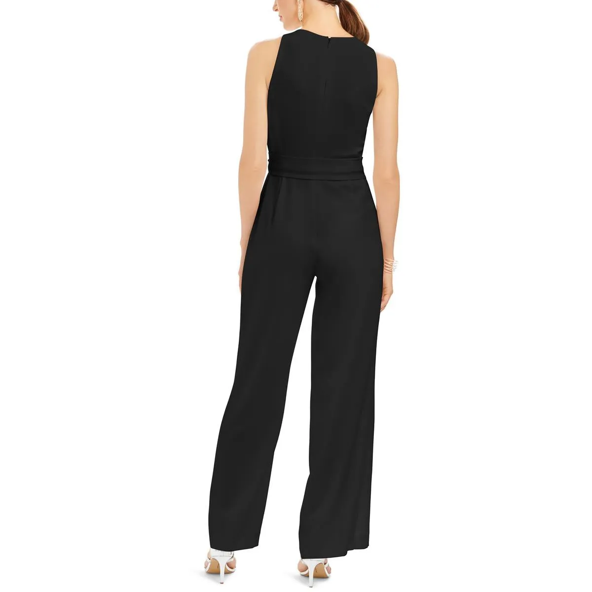 Womens Wide Leg Sleeveless Jumpsuit