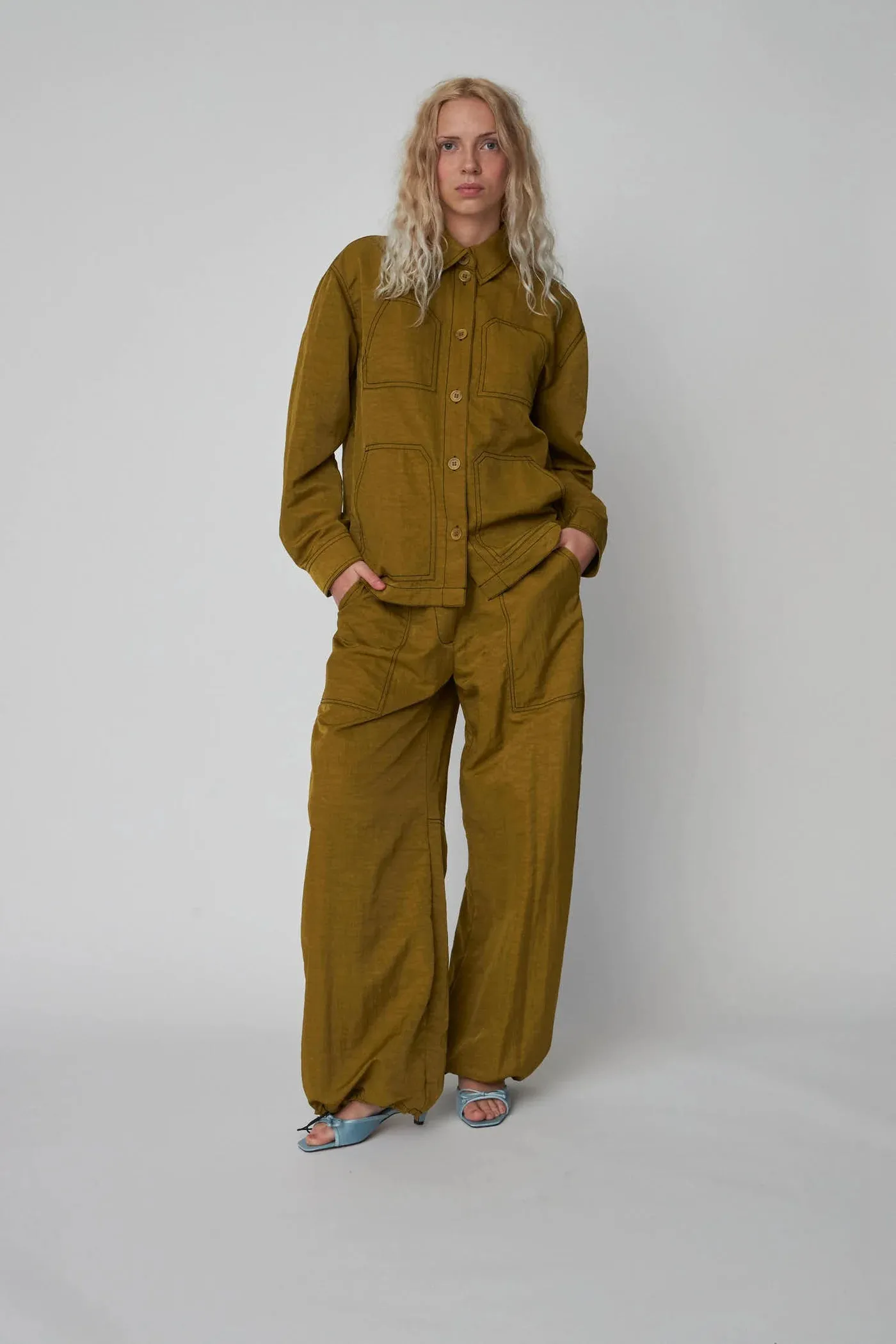 Workwear Oversized Pants (Olive)
