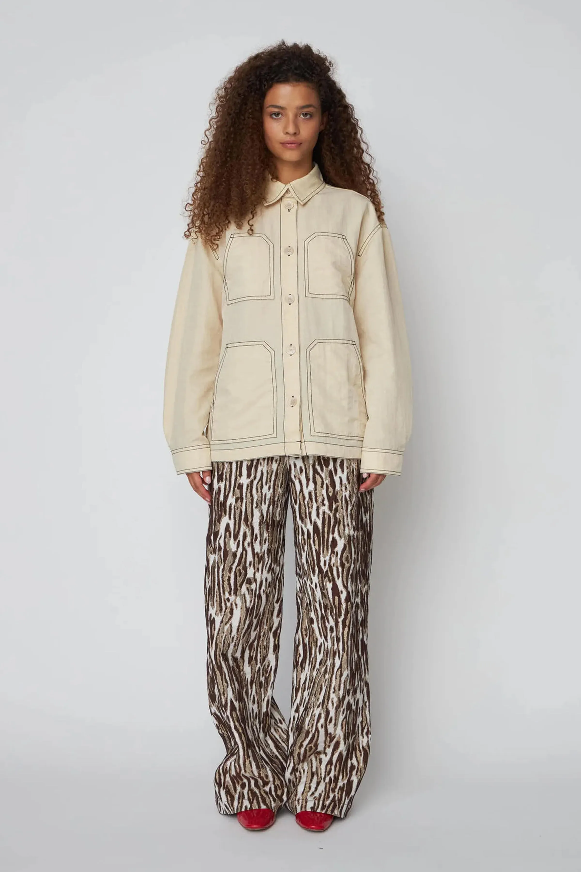 Workwear Shirt Jacket (Ecru)